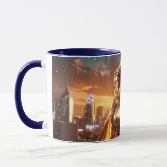 TAZA SUPERHÉROE - SUPERHÉROE FEMENINA (Izquierda)