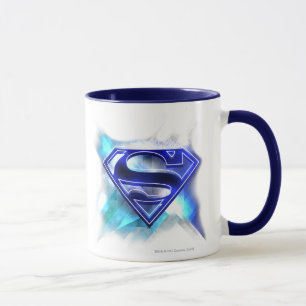 Taza Supermán estilizado  Logo Blue White Crystal