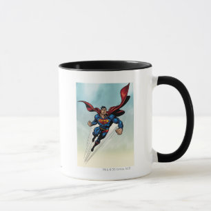 Taza Superman leaps upward
