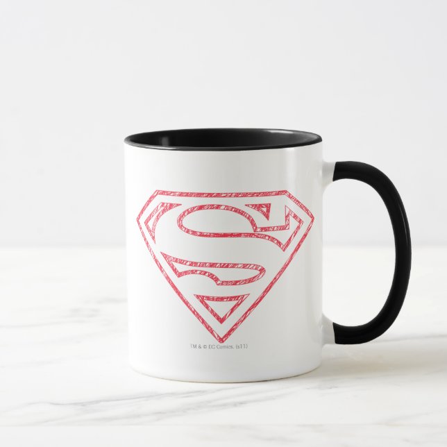 Taza Superman S-Shield | Logo de esquema rojo (Derecha)