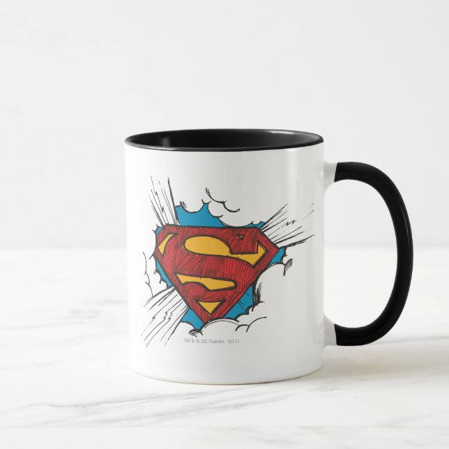 Taza Superman S-Shield | Logo Dentro de las nubes (Derecha)