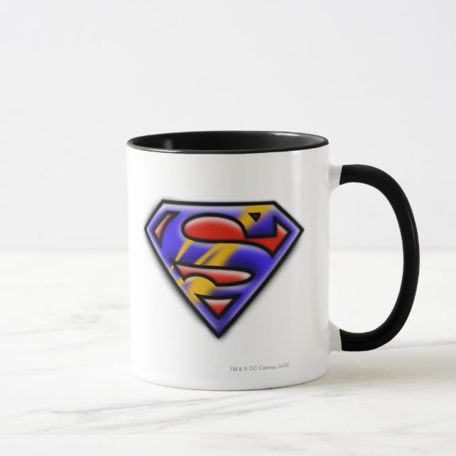Taza Superman S-Shield | Logotipo de pincel morado (Derecha)