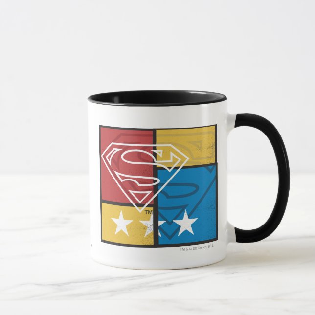 Taza Superman Shield con estrellas (Derecha)