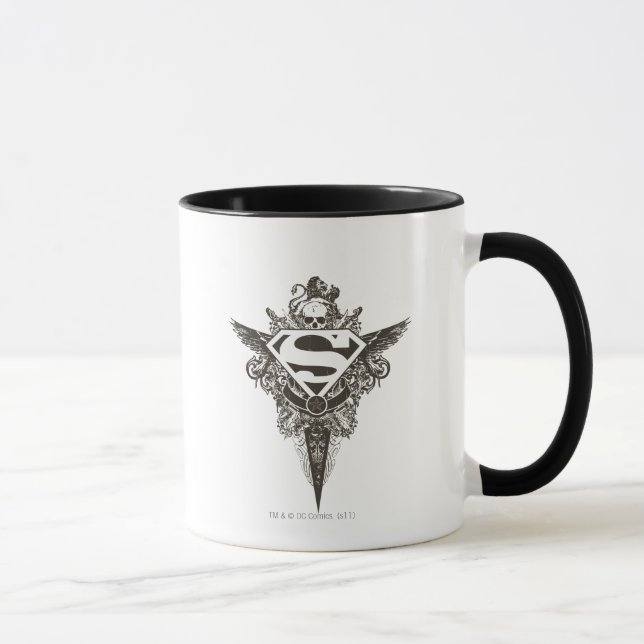 Taza Superman Stylized | Logo de Star and Skull White (Derecha)