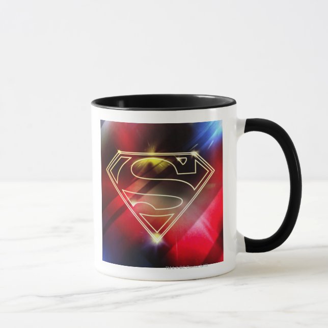Taza Superman Stylized | Logotipo de esquema amarillo b (Derecha)