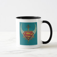 Superman Stylized | Logotipo de fondo Verde azulad