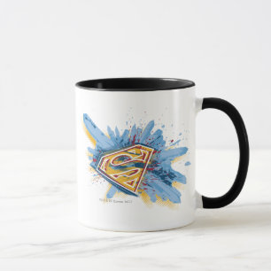 Taza Superman Stylized   Logotipo Splash