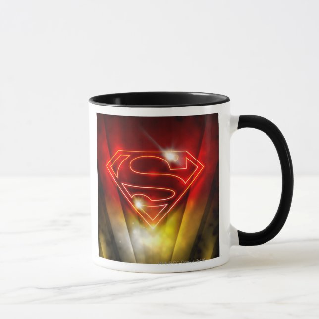 Taza Superman Stylized | Shiny Red Outline Logo (Derecha)