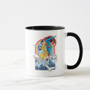 Taza Superman y Lois en amarillo