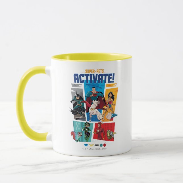Taza SuperMascotas y Liga de Justicia - ¡Activa! (Izquierda)