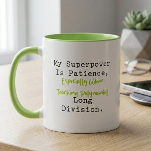 Taza Superpoder Paciencia División Larga Polinomial