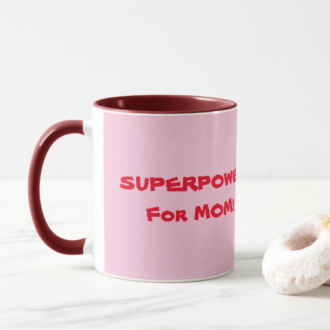 Taza superpotencia para la ballena de mamá (Con donut)