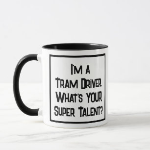 Taza Supertalento del conductor del tranvía. Controlado