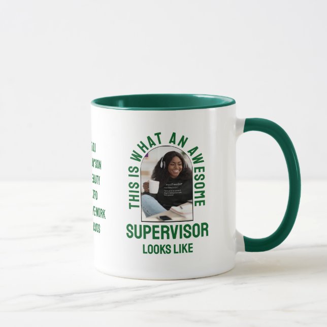Taza SUPERVISOR INCREÍBLE SE PARECE A Empleado Coworker (Derecha)