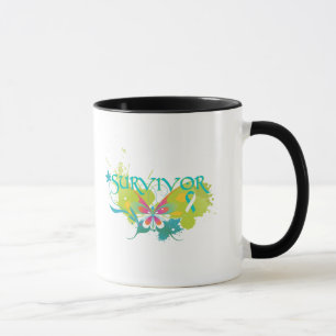 Taza Superviviente abstracto del cáncer de cuello del