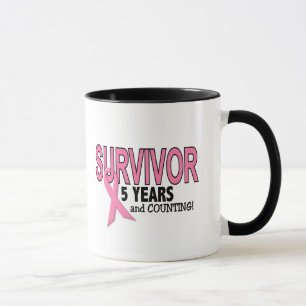 Taza SUPERVIVIENTE del CÁNCER de PECHO 5 años y cuent
