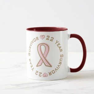 Taza Superviviente rosado del cáncer de pecho de la