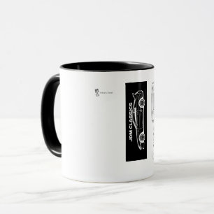 Taza Supra en Blanco y Negro Pistón y Rosca