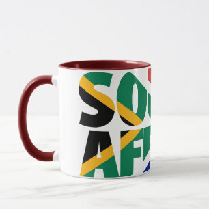 Taza Suráfrica arraiga la bandera surafricana Braai