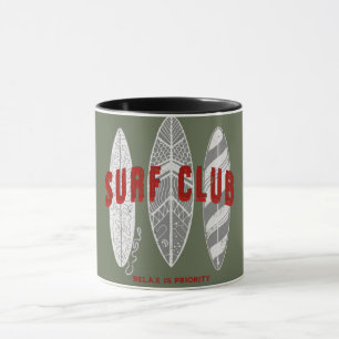 Taza Surf Club Summer Beach Vacaciones Graciosa Vintage