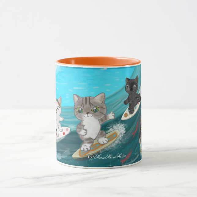 Taza Surfing Cats (Centro)
