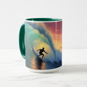 Taza Surfing de nombre personalizado
