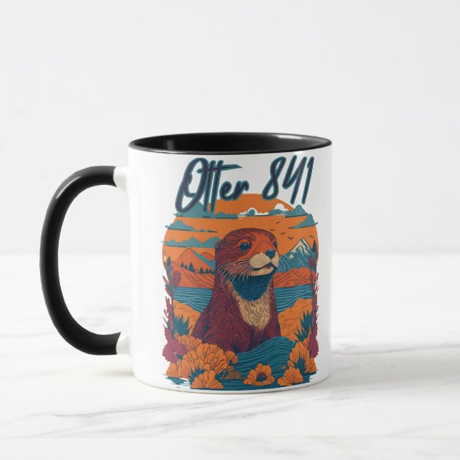 Taza Surfing Otter 841 Otter My Way California Sea Otte (Izquierda)