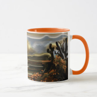 Taza Surge el sol en el desierto arte abstracto del sur