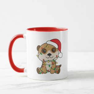 Taza Suricata Navidad Animales Invernales Fiesta Surica