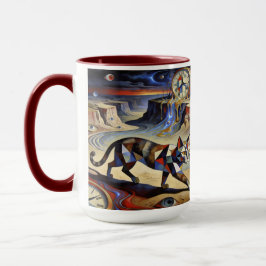 Taza Surreal Cat Melting Clocks Dali Picasso Inspired