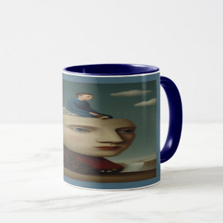 Taza Surreal Mechanical Head Dream Art Mug