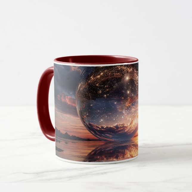 Taza Surreal Reflective Sphere Containing Stars (Anverso izquierdo)