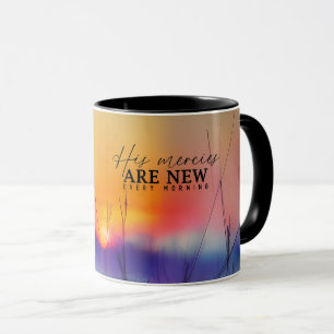 Taza Sus ejercicios son nuevos cada mañana con la pintu