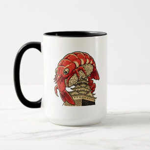 Taza Sushi de Camarón Adorable en Diseño de Arte de Cas