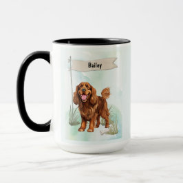 Taza Sussex Spaniel Watercolor Personalized Dog