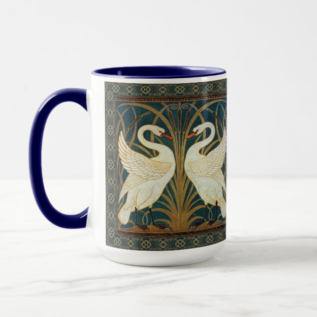 Taza Swan, Rush e Iris de Walter Crane (Izquierda)