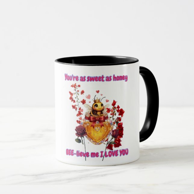 Taza Sweet BEE mine-BEE lieve me i love you (Anverso derecho)