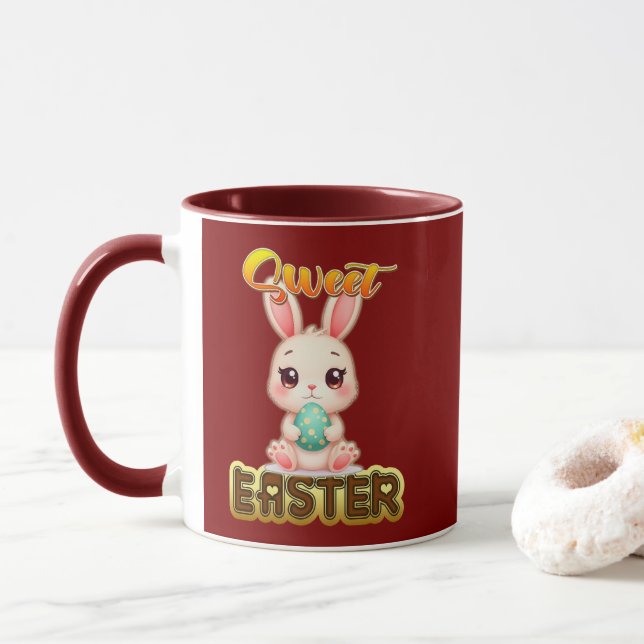 Taza Sweet Easter Bunny – Cute Chocolate - caneca (Con donut)