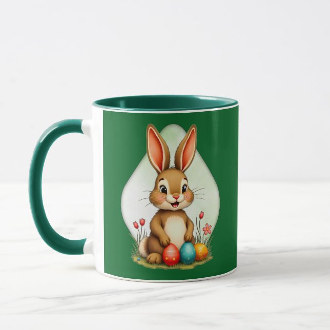 Taza Sweet Easter Bunny – Sitting Cute Bunny - caneca (Izquierda)