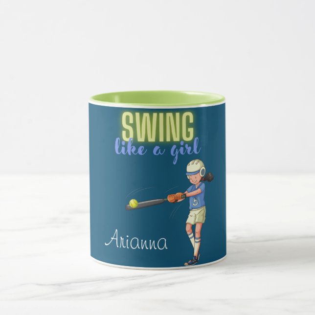 Taza Swing Como Un Softbol Chica (Centro)