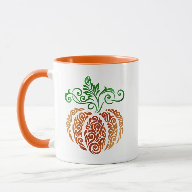 Taza Swirl De La Calabaza De Otoño (Izquierda)