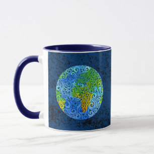 Taza Swirly Earth
