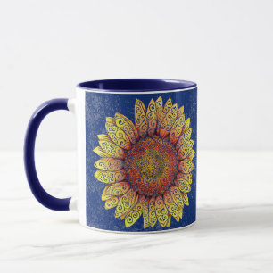Taza Swirly Sunflower