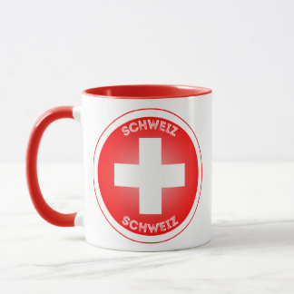 Taza Swiss Cross Schweiz Circle Shape
