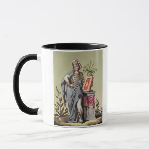 Taza Sybil de Cumae, no. 16 de "Roma antigua", engrav