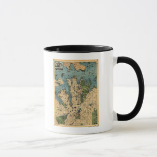 Taza Sydney, Australia, Mapa Panorámico