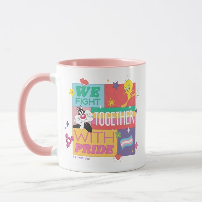 Taza SYLVESTER™ Y TWEETY™| Luchamos Conjuntamente Con E (Izquierda)