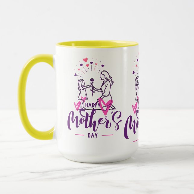 Taza T-shirt Happy Mother day Girf  (Izquierda)