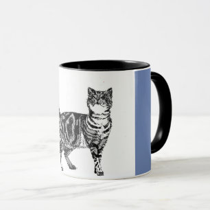 Taza Tabby Cat Gats tabbies a rayas Mug felina