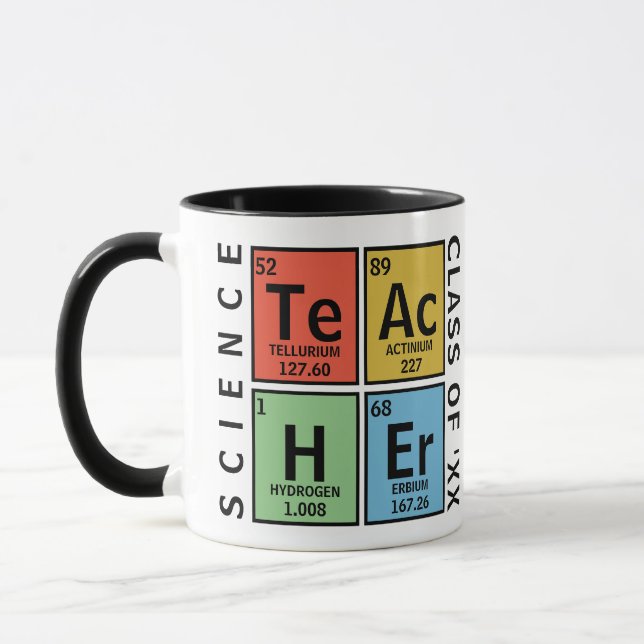 Taza Tabla de elementos para profesores de ciencias (Izquierda)